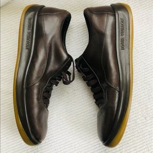 GENUINE LOUIS VUITTON Brown Leather Sneakers